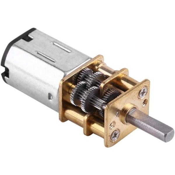 DC 6V:n suurivääntöinen vaihdemoottori 1:1000 leluautomallin vaihdelaatikolle (15 RPM)
