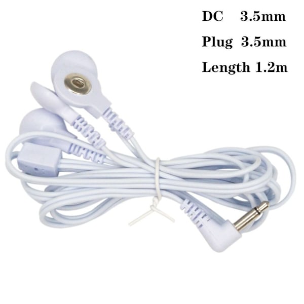 4 kpl 2-suuntaisen hierontalaitteen painikekaapeli elektrodin TENS-johdot 4PCS