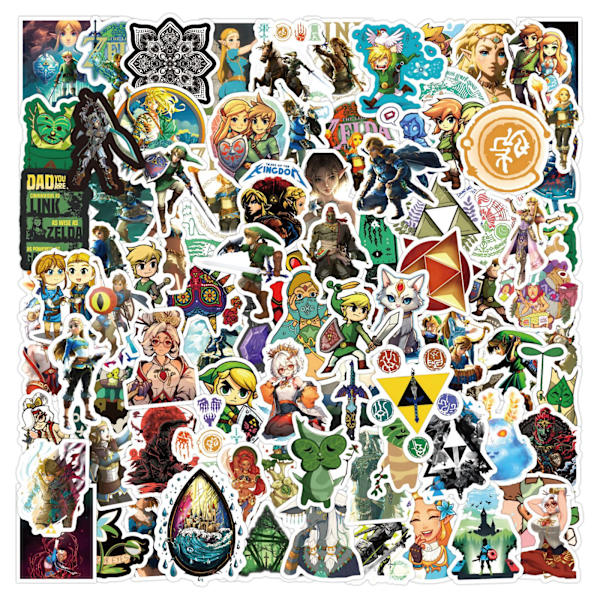 120 kpl Zelda Kingdom Tears Doodle Vedenpitäviä Tarroja