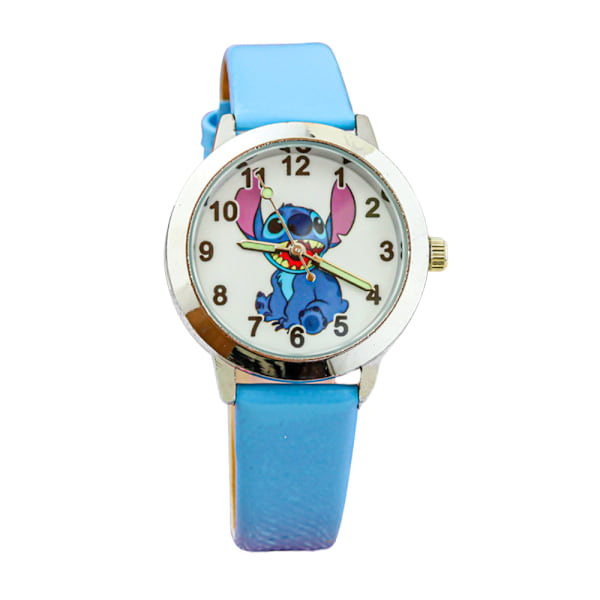 Lilo & Stitch børne-quartzur - Børns afslappede tegnefilmsure - Armbåndsur - Fødselsdagsgaver Blue