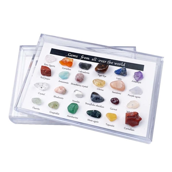 24 st Adventkalender Mineralstenar Julnedräkning Leksaker Kristall Gem-samlingar Presenter till Barn 1 Ask