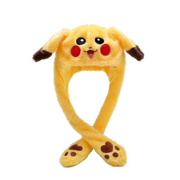 Söpö hattu, joka koskettaa korvia, pehmeä hauska hattu, keltainen yellow