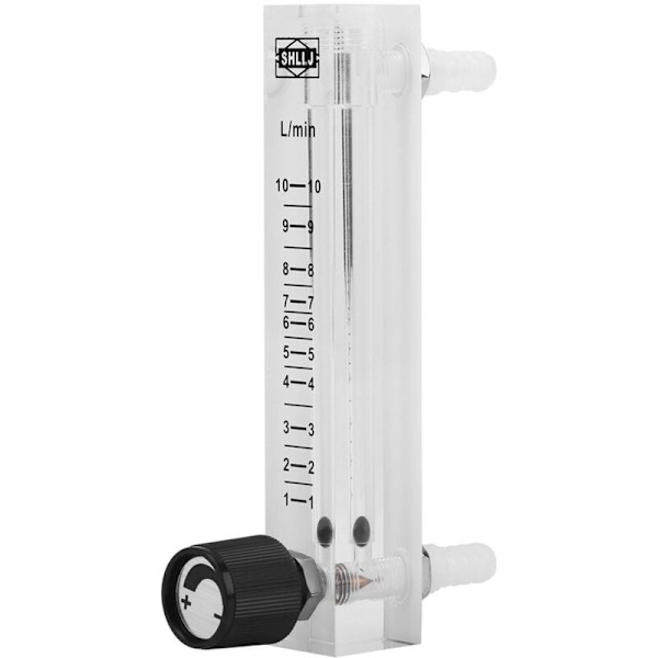 Gasflowmåler, 1-10 LPM flowmåler med kontrolventil til ilt/luft/gas