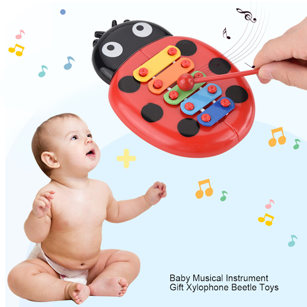 Baby Musikinstrument Present Xylofon Skalbagge Leksaker för Barn Pedagogisk Utveckling[YD]