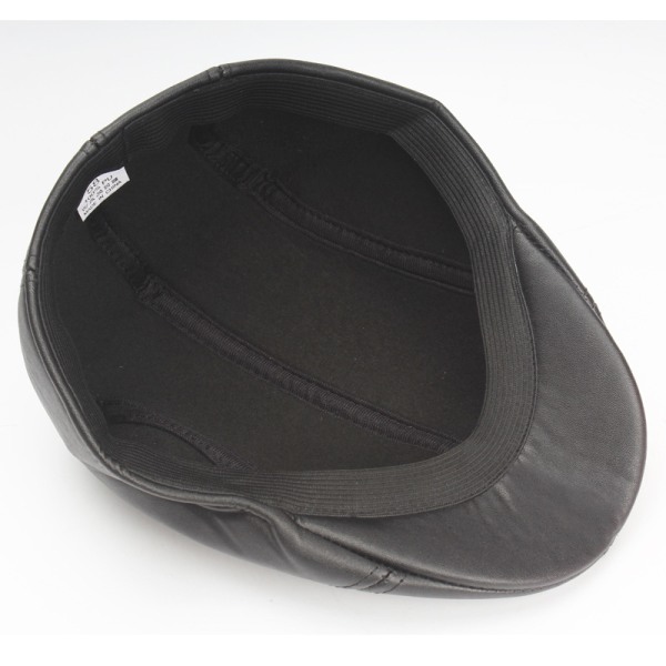 Läder Casual Hat Basker Cap