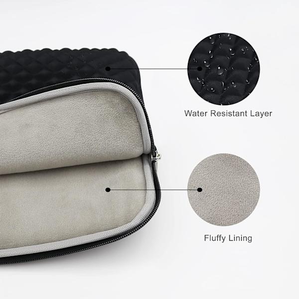 13 tums laptopfodral diamantmönstrat skum skyddande stötsäker väska C