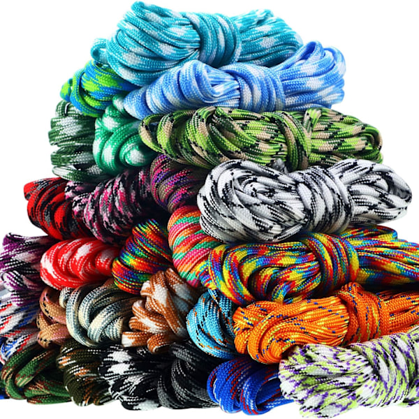 28 farger 10 fot Paracord-ledning 550 Multifunksjonell Paracord-tau Paracord-armbåndstau Håndverkssett