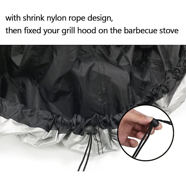 Rund grillovertræk Beskyttelse Grillovertræk BBQ Grillovertræk Have Kulgrill 70×70cm