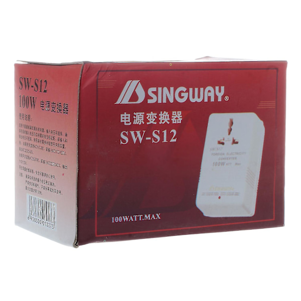 100w 110v/120v till 220v/240v Step-up&down spänningsomvandlare Transformator Resor Vit