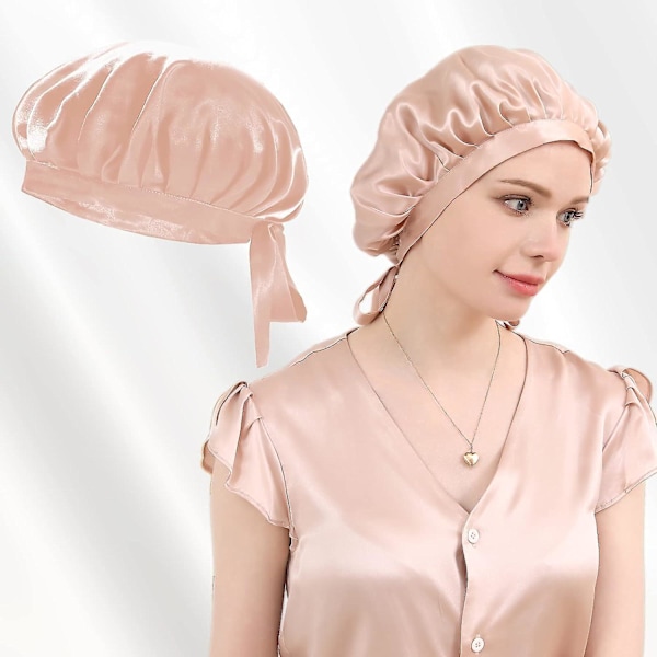 Silk Hair Bonnet For Sleeping Hair Care Double Layer Silk Hair