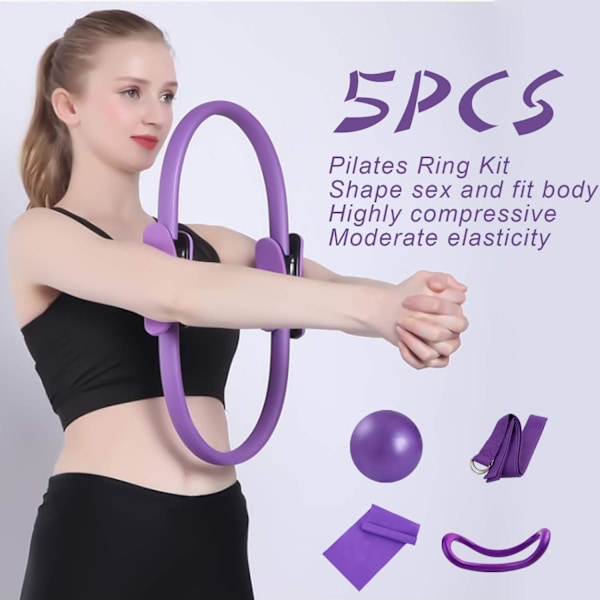 stk Pilates Ring Sæt 14\" Yoga Fitness Magic Circle Pilates