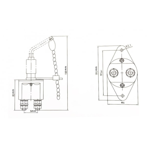 Batteri afbryder til bil, hovedafbryder, isolator, motorcykel, lastbil, varevogn