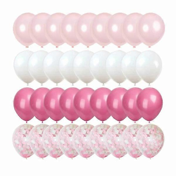 50 kpl Ilmapalloja Pinkki Konfetti Ilmapallot 31cm Syntymäpäivä pinkki