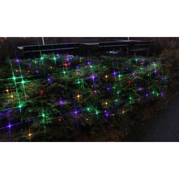 Serie LED nät 180 lampor 3x3m svart kabel multi