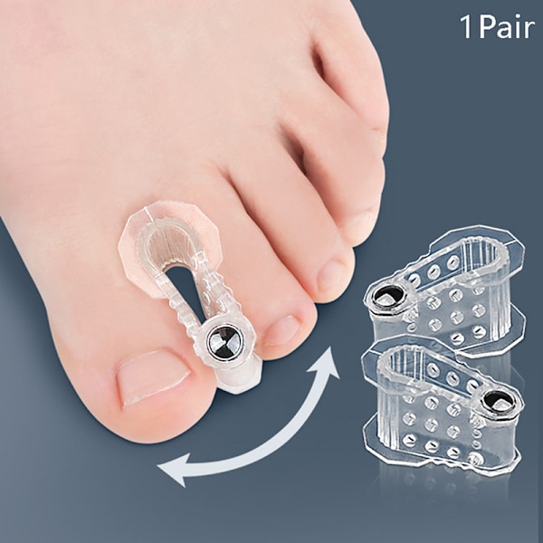 1Pair Magnet Foot Finger Toe Separator Adjuster Hallux Valgus