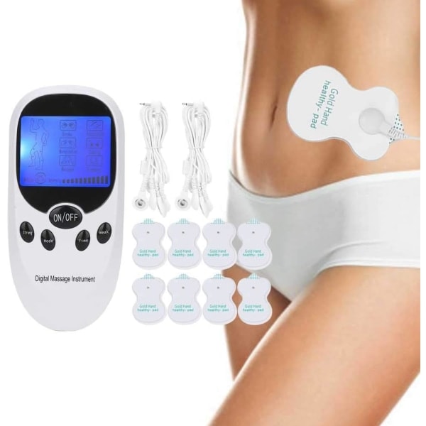 Dobbelkanals TENS-enhet Muskelstimulator Maskin for smertelindring,
