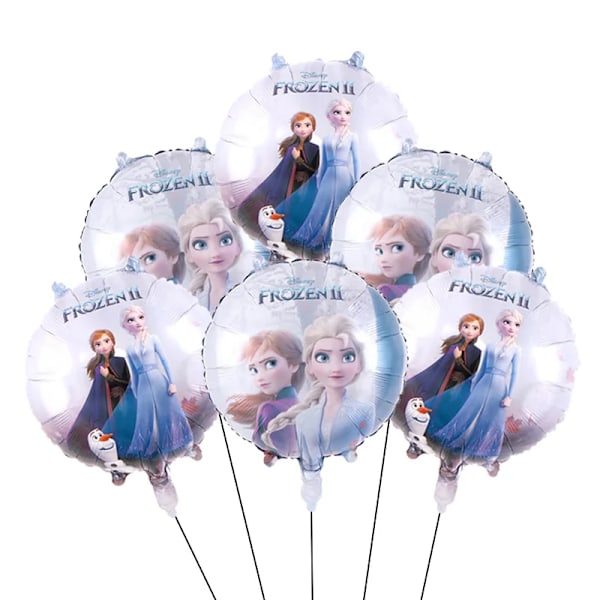 6 st 18 tum Frozen Elsa ballonger Anna Olaf Princess Helium Globos flickors födelsedagsfest bröllop babyshower dekorationer barnleksak 6 st D 6pcs D 18 inches