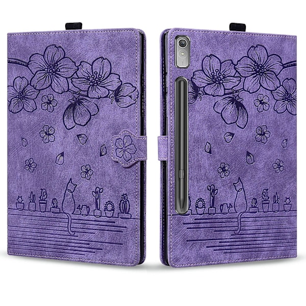 Kat Læder Etui Til Lenovo Tab P12 12.7 Purple