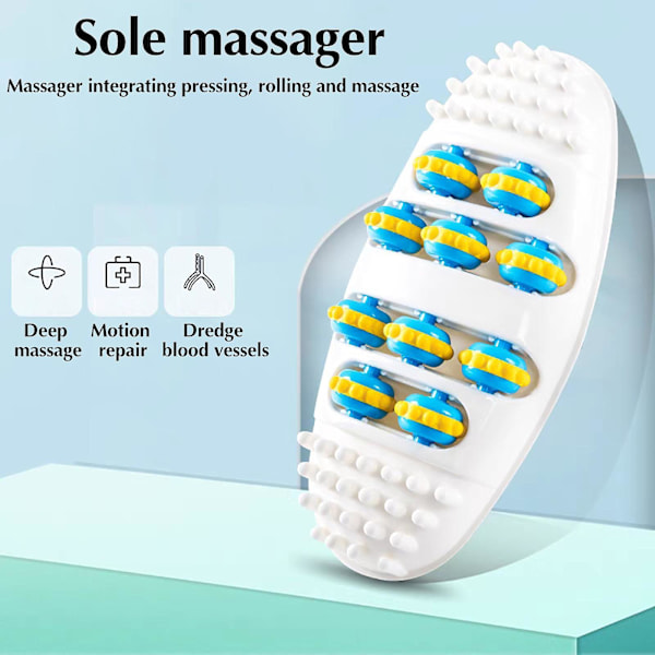 Fotmassageapparat Fotrulle Akupunkturpunktstimulering Hemmarulle Fotobjekt Fot Fotfingertryck Fotterapibräda