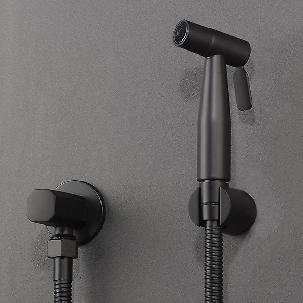 Wall-mounted shower toilet with hand shower, single hole assembly