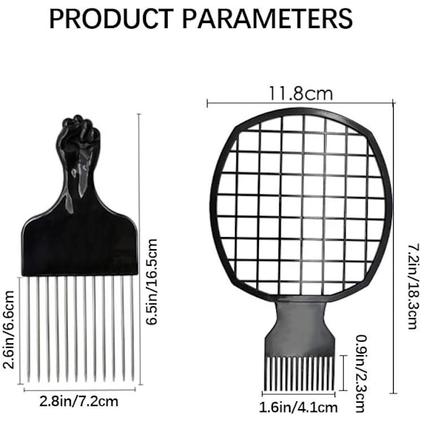 Hiussieniköharja kierroksille, 4-in-1 Afro Twist -kampasetti, Afro Pi