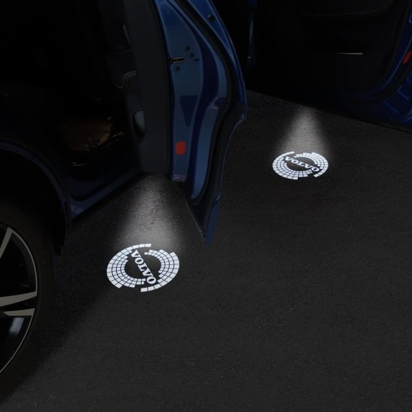 Ovien valaistus Volvolle XC90 XC60 XC40 S90 S60 V90 V60 - Tervetuloa-valo LED-logoprojektorilla (tyyppi A -logo)