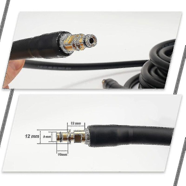 10m trykslange til højtryksrenser til Karcher K-serie K2, K3, K4, K5, K7, Click Type Quick Connect (10)