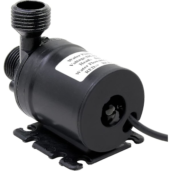 Sirkulasjonspumpe DC 12v 800l/t 5m Vannsirkulasjonssystem Svart 1 stk Ny{GKS}