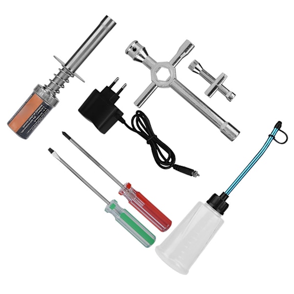 RC Nitro Starter Kit Hehkutulpan Sytytin Laturilla RC Kuorma-autolle Buggy Autolle HSP redcat (EU Pistoke){YD} 0.3