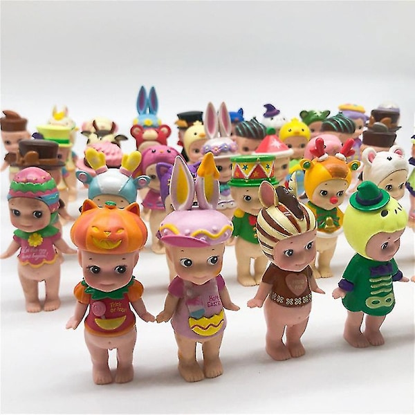 8 cm Kawaii Macarons Dessert Sonny Angel Action Figur Dockor 1:a Slumpmässig