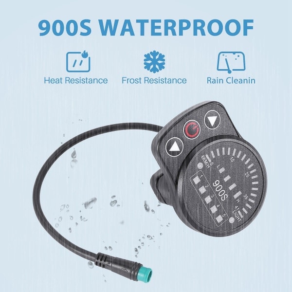 Kt-900s E-bike LED Display Meter Vandtæt Stik Display Kode Tabel Universal 24v/36v/48v Elec(){YD}