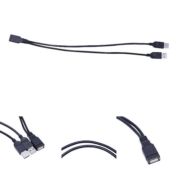Usb A naaras - kaksoisurossovitin, tyypin A latauskaapeli kaksisuuntainen jakaja