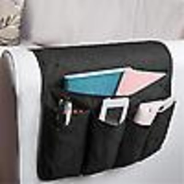 5 Lommer Sofa Armlæn TV Fjernbetjeningsholder Stol Sofa Taske Ryddelig Organizer