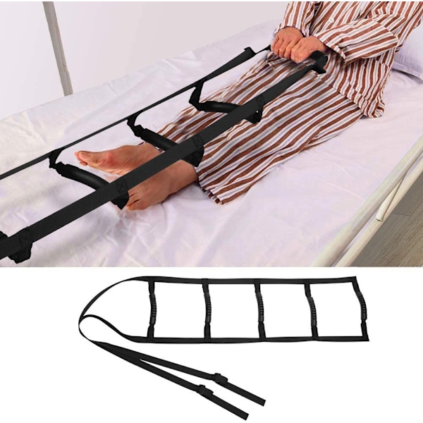 Bed ladder aid - lifting aid with handle straps - rope ladder