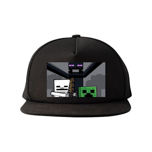 Snapback til voksne | Justerbar kasket Minecraft sort black one size