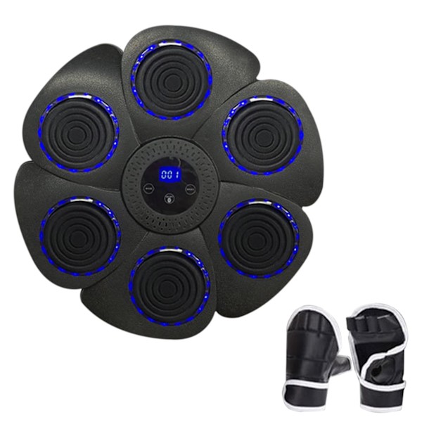 Smart Musik Boxningsmaskin Väggmål Bluetooth-kompatibel Träningsutrustning Med Boxningshandskar Svart Black Wind Car Model