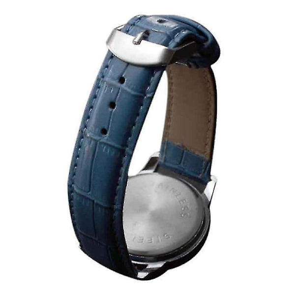 Herre Luksus Mode Imiteret Læder Blå Ray Glas Quartz Analog Armbåndsure, Voksen, Unisex