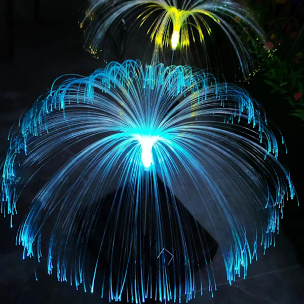 Trädgårdslampa Solcell - Fiberoptisk lampa Flerfärgad