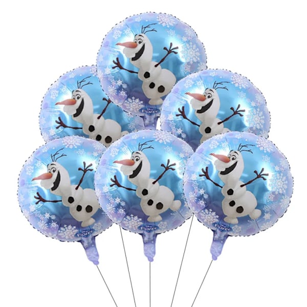 6 kpl 18 tuuman Frozen Elsa -ilmapalloa Anna Olaf Prinsessa Helium Globos Tytön syntymäpäiväjuhlat Häät Baby Shower -koristeet Lapset Lelu 6 kpl C 6pcs C 18 inches