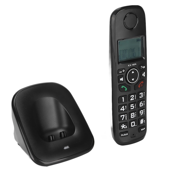 Sladdlös telefonlur Sladdlös telefon med samtals-ID Gratis samtal En-touch LCD-display EU-kontakt 100-240V