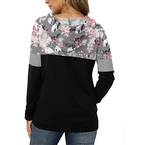 Angerella Hoodies til Kvinder Camo Leopard Print Tops Trøje med Hætte Snøretræk med Lomme (6XL) 6XL