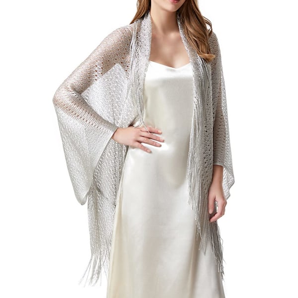 Sommer Sheer Shrug Top Åben Front Cardigan Strand Tynd Blød Hul Tassel Shawl til Kvinder Piger