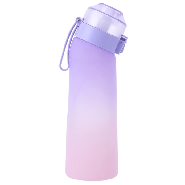 Smagfuld vandflaske med 7 pods Air Water Up Bottle Frosted Black 650 ml Air Startup Set Vandkop til camping sport 0 Purple