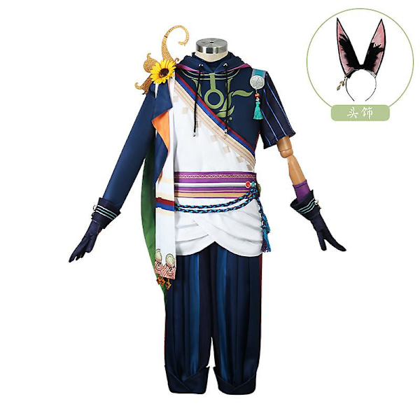 Genshin Impact Tighnari Cosplay Venti Cosplay Kostym Outfit Anime Cosplay Halloween Kostymer Dam Venti Kostym Full Set Uniform Peruk Wig One size