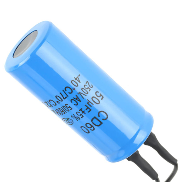50uF 250V AC CD60 kondensator med kabel för motor och luftkompressor