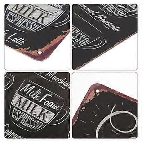 Kaffemeny Kjenn Din Kaffe Metallskilt Vegg Retro Metall Bar Pub Plakat