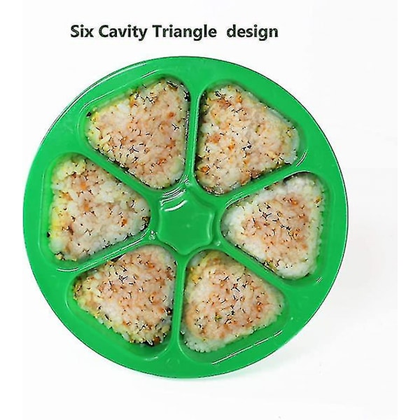 6 hullers trekant Onigiri form tang form ris ball form non-stick form kjøkkenredskaper