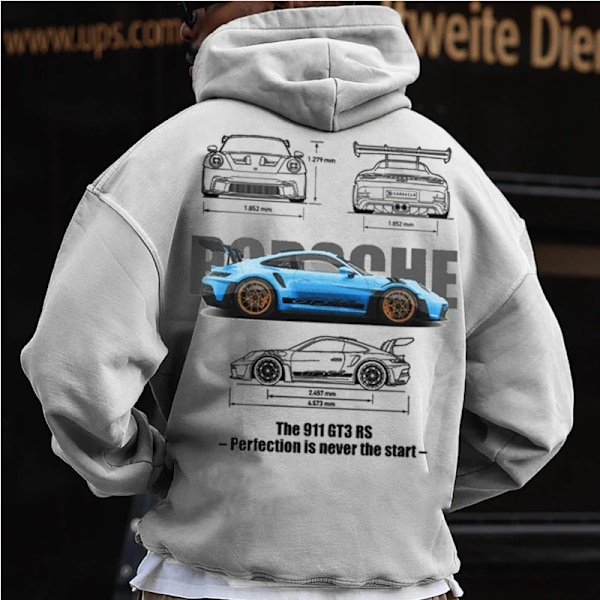 Setcar Porsche911 Print Herre Mote Hetteskjorte for Menn og Kvinner Farge13 Color13 M