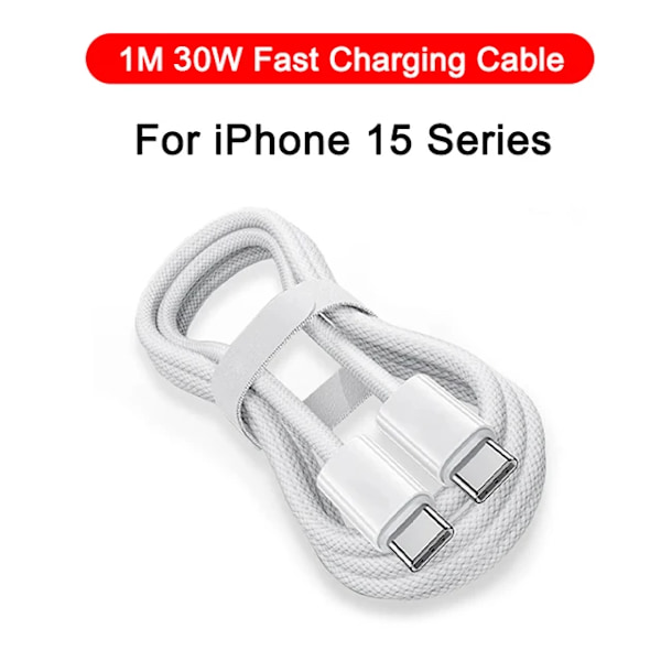 PD 30W Hurtigoplader til Apple iPhone 15 11 12 13 14 Pro Max XR X XS Max 8 Plus Telefonopladerkabel Hurtig Opladningstilbehør