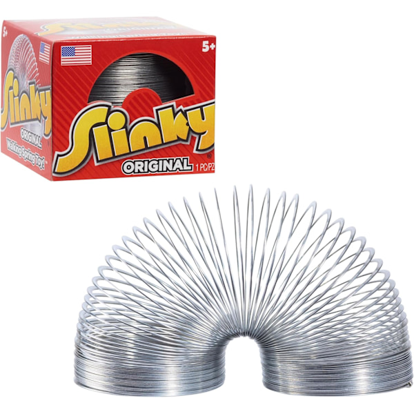 Original Slinky Gående Fjærleketøy, 2,75 tommer i diameter Metall Slinky, Fidget Toys